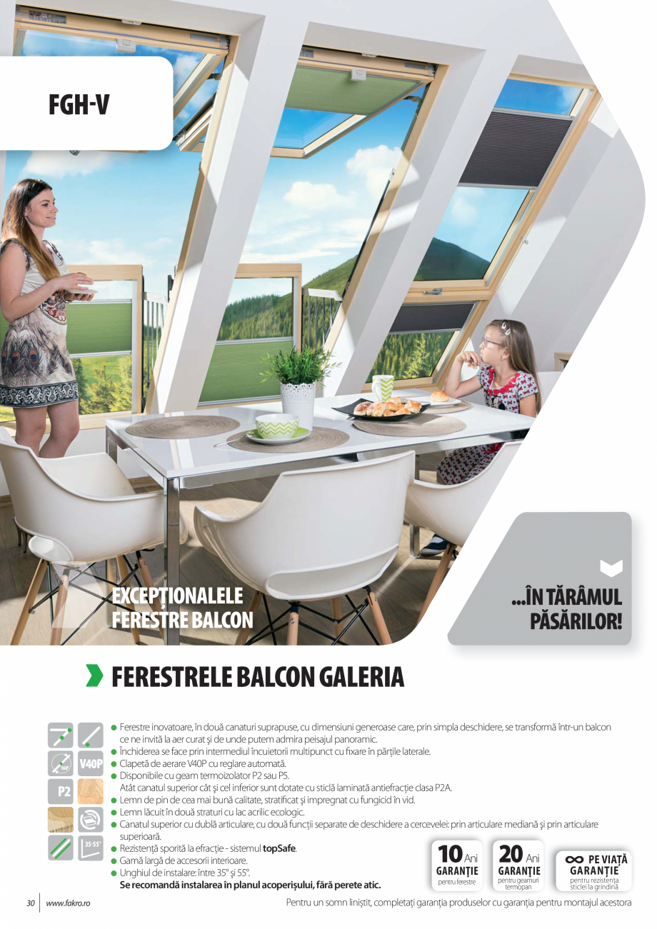 Pagina 29-Lista de preturi ferestre de mansarda FAKRO Catalog, brosura Romana  jgheab de drenaj inclus)

55x78...