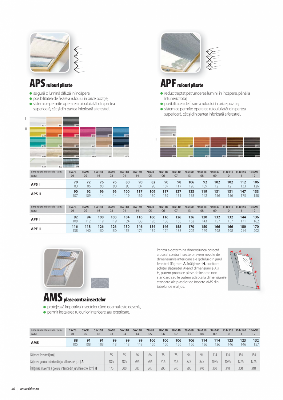 Pagina 40-Lista de preturi ferestre de mansarda FAKRO Catalog, brosura Romana -lemn lăcuit în două straturi...