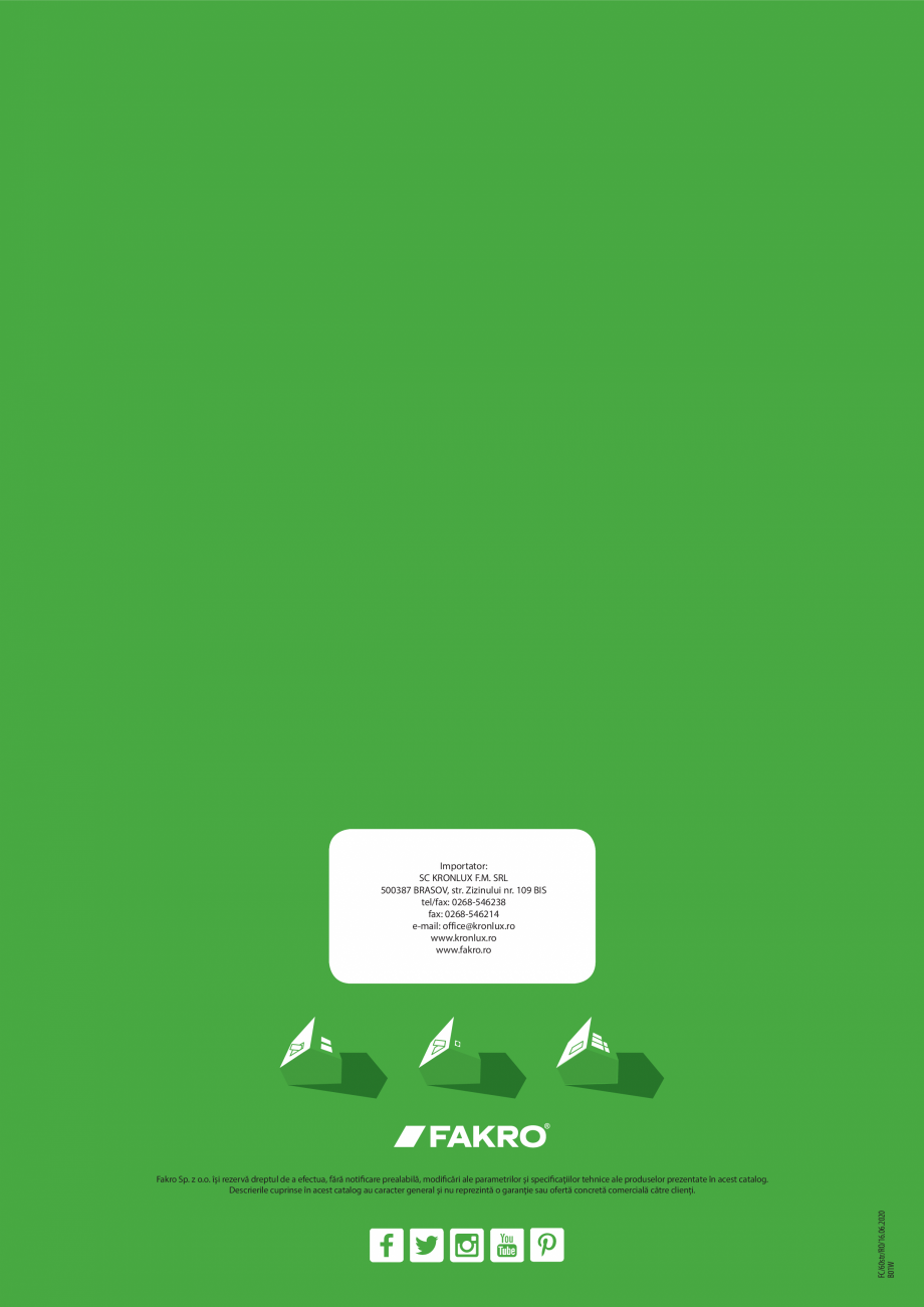 Pagina 60-Lista de preturi ferestre de mansarda FAKRO Catalog, brosura Romana andard, profilele sunt din Al...