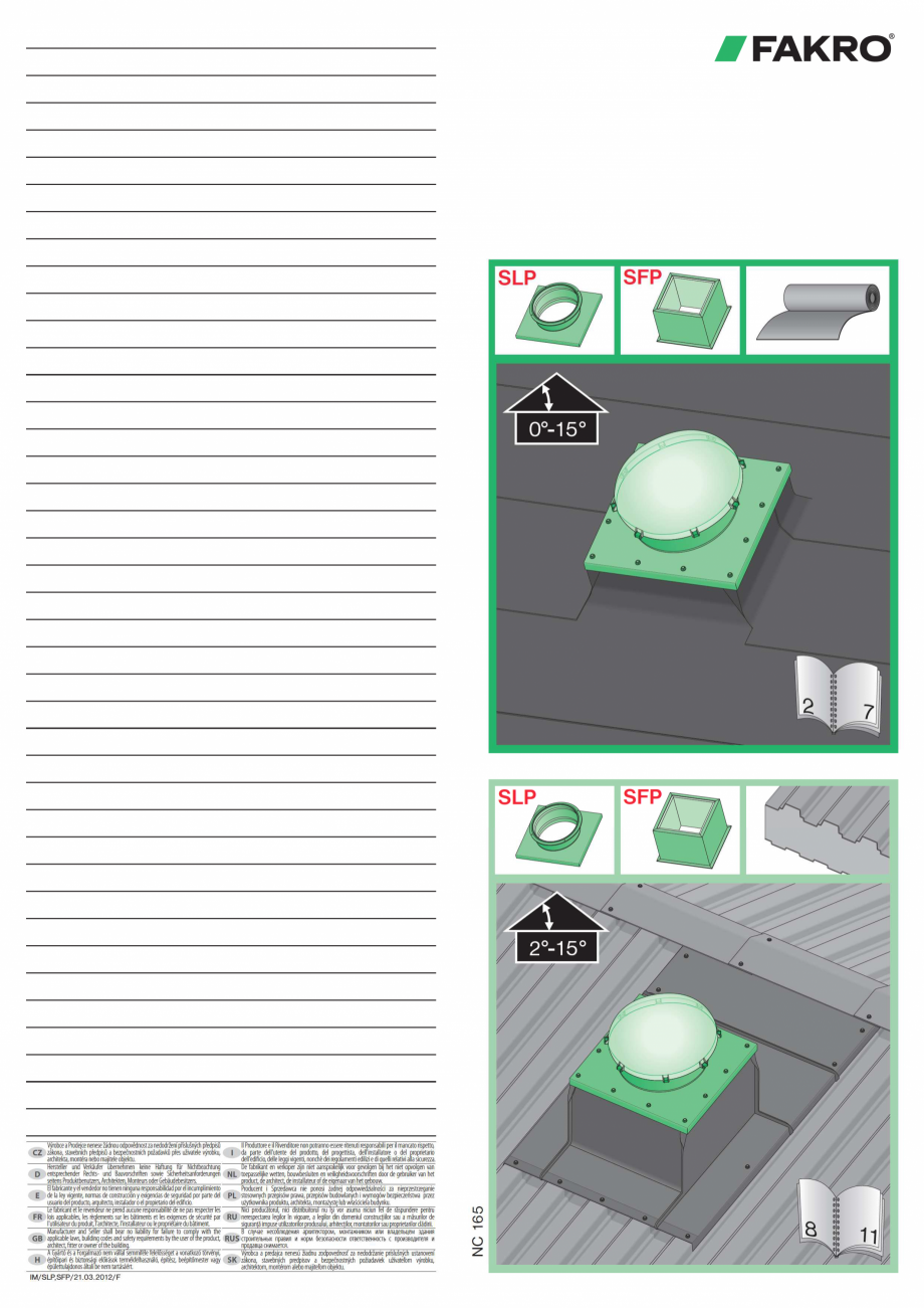 Pagina 1-Instructiuni montaj pentru tunele de lumina  FAKRO SRT Instructiuni montaj, utilizare Romana 