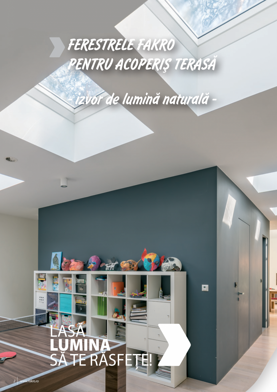 Pagina 2-Lista de preturi ferestre pentru acoperis terasa FAKRO Catalog, brosura Romana itatea unică de...
