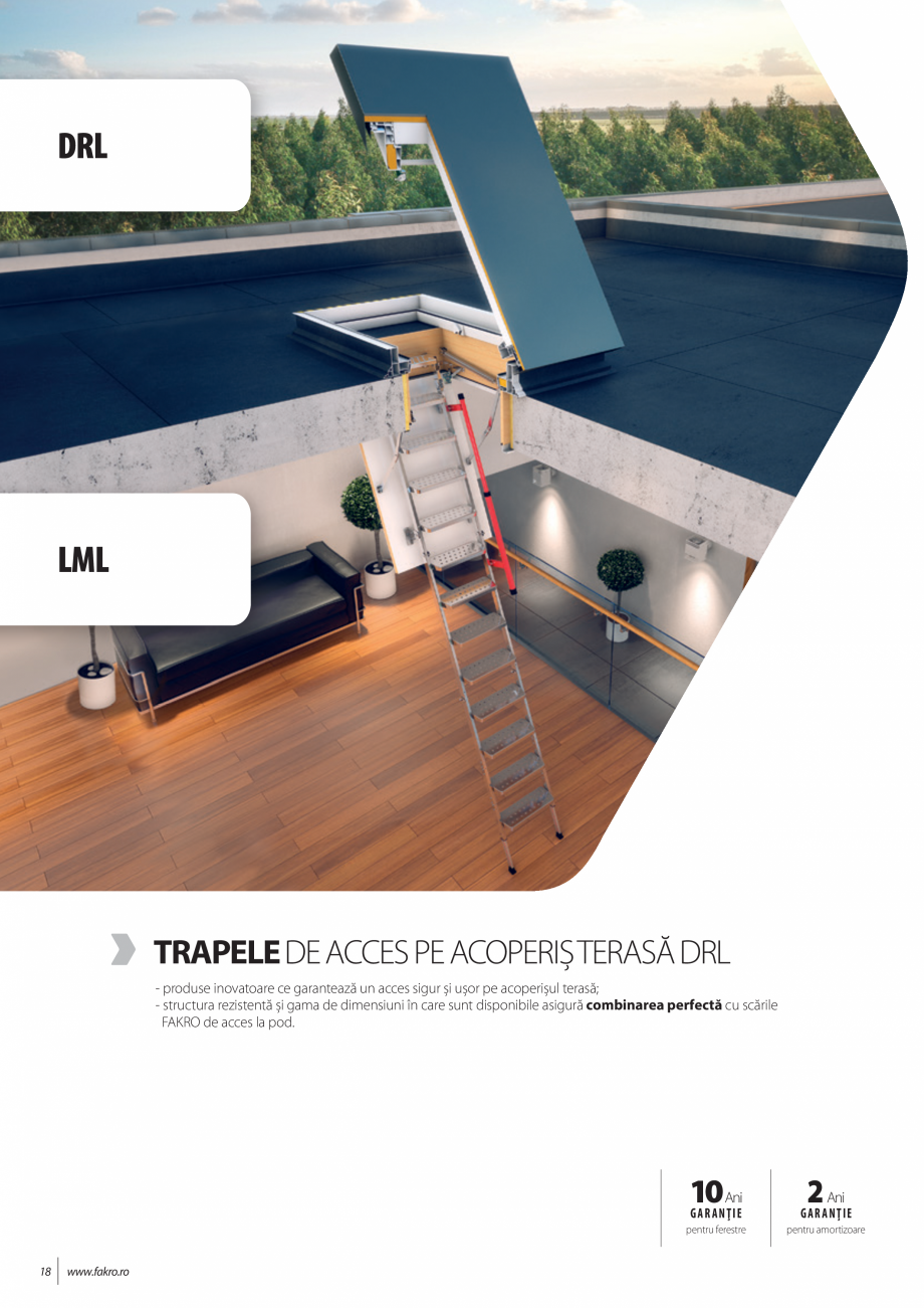 Pagina 18-Lista de preturi ferestre pentru acoperis terasa FAKRO Catalog, brosura Romana perate manual cu...