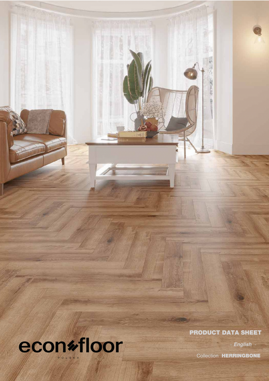 Pagina 1-Pardoseli SPC pentru spatii comerciale si rezidentiale 55  Econfloor Herringbone - SPC2607 Fisa...