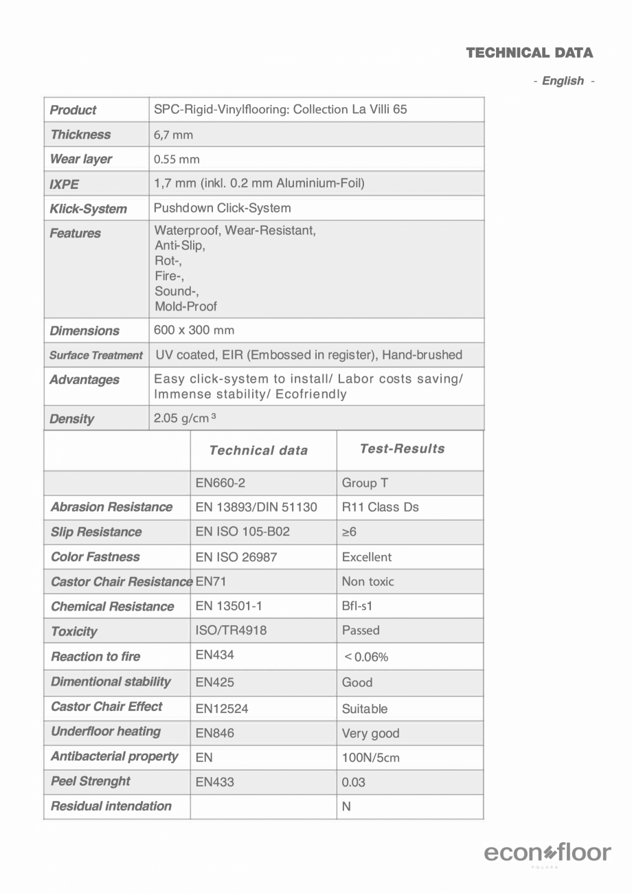 Pagina 2 - Pardoseli SPC pentru spatii comerciale si rezidentiale 65  Econfloor La Villi - SPC2599, ...