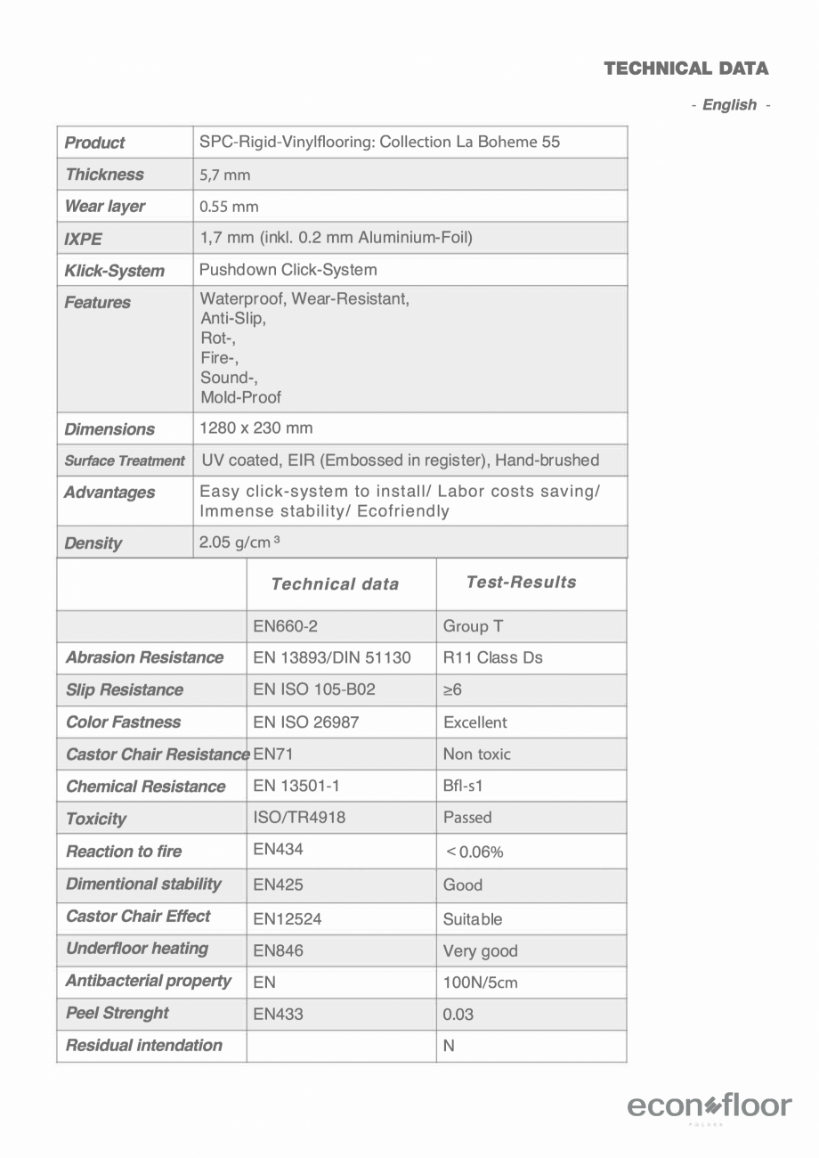 Pagina 2-Pardoseli SPC pentru spatii comerciale si rezidentiale  Econfloor La Boheme 55 - SPC2557, La Boheme ...