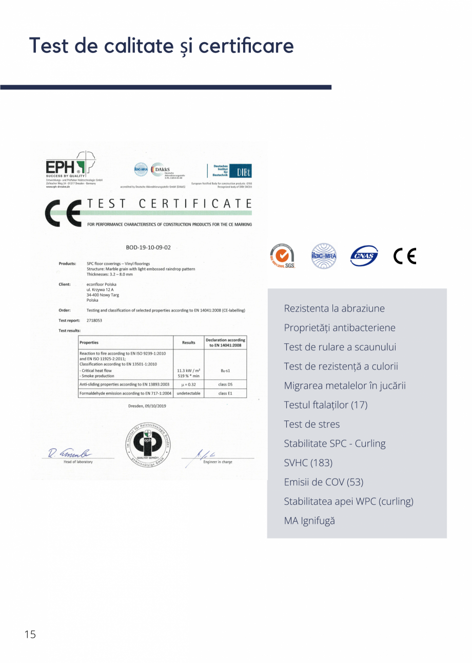 Pagina 18-Pardoseli SPC pentru spatii comerciale si rezidentiale Econfloor Catalog, brosura Romana 