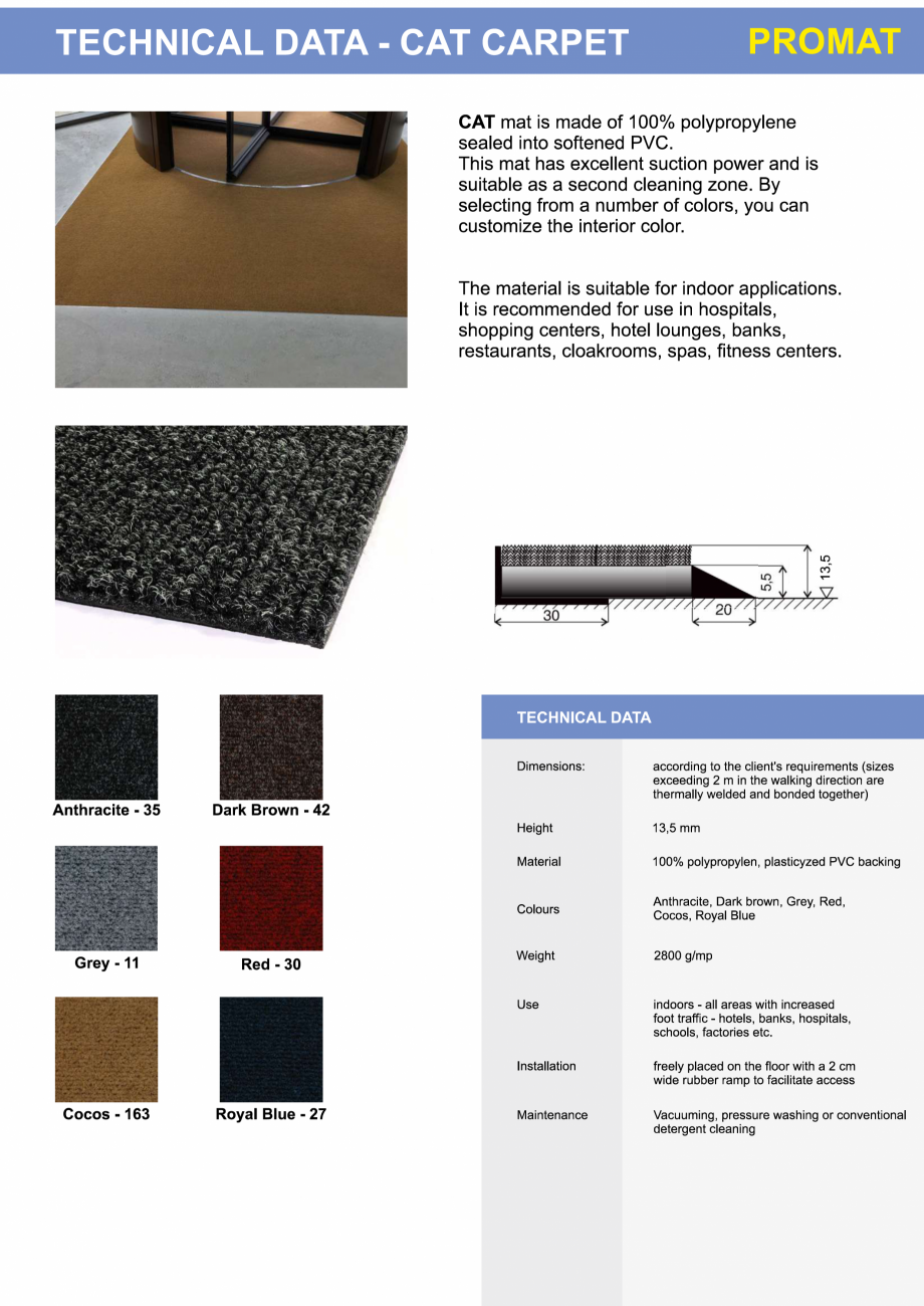 Pagina 1-Stergatoare profesionale din polipropilena PROMAT CAT Fisa tehnica Engleza 