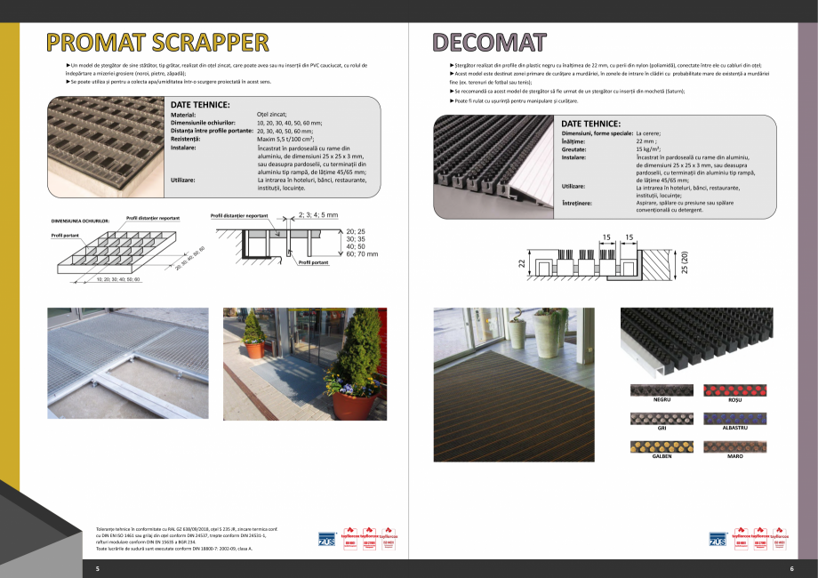 Pagina 4-Stergatoare profesionale PROMAT 10, 17, 22, DECOMAT, SCRAPER, ASTOR, CAT, FAN Catalog, brosura...