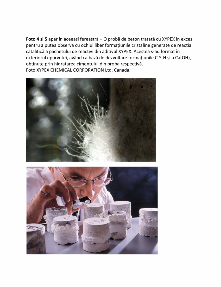 Pagina 4-Fazele procesului de impermeabilizare XYPEX Instructiuni montaj, utilizare Romana 