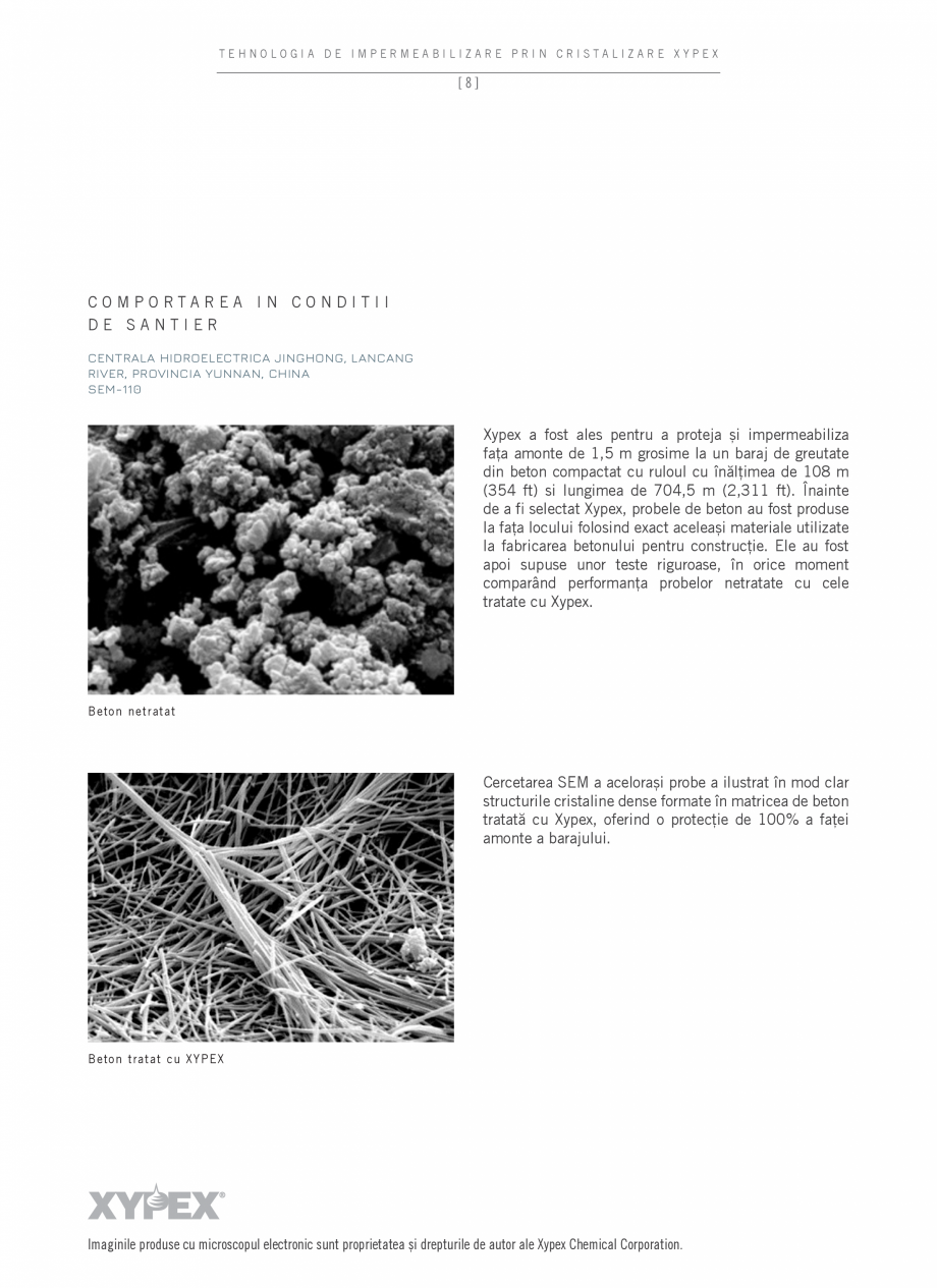 Pagina 10-Tehnologia de impermeabilizare prin cristalizare - XYPEX XYPEX Catalog, brosura Romana betonului...