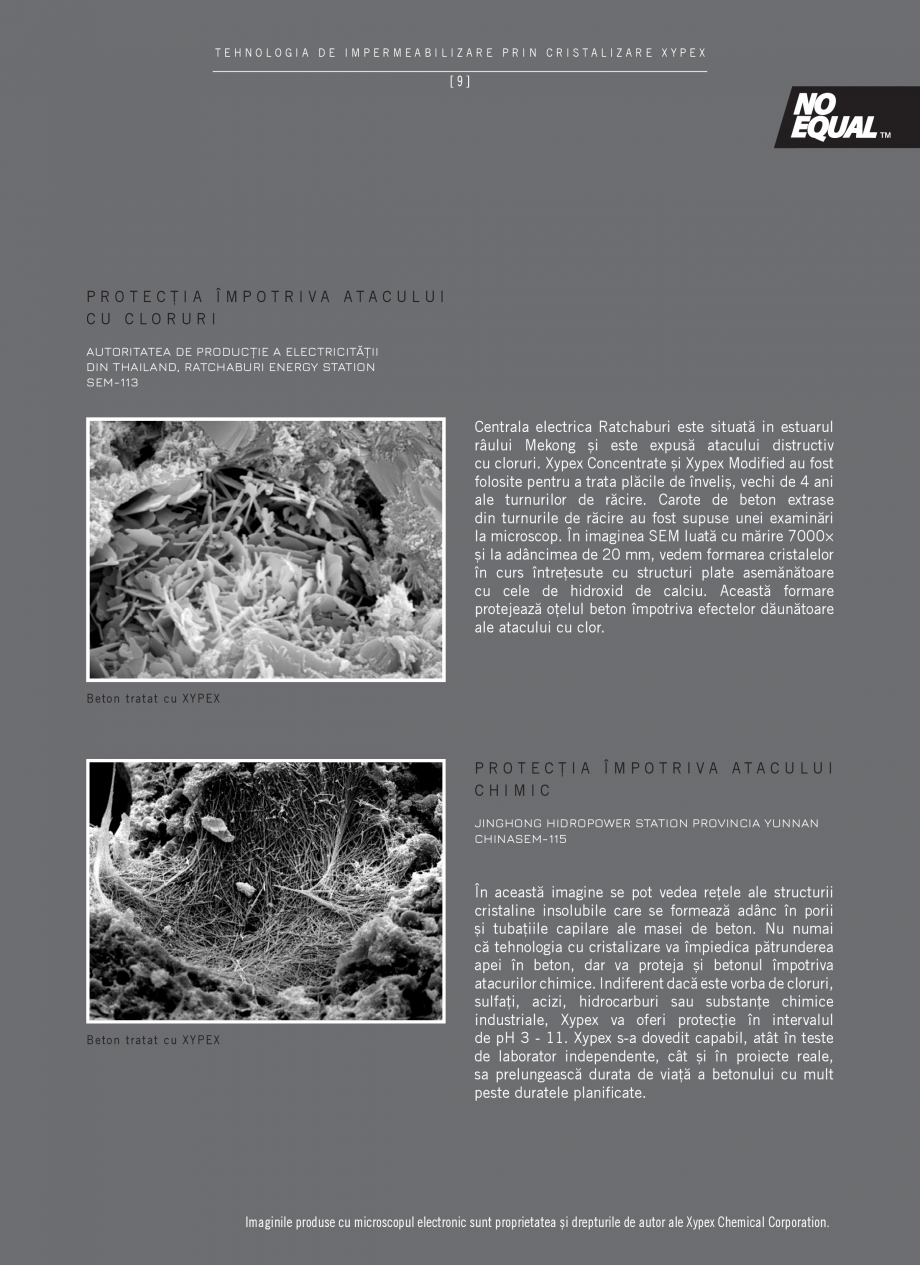 Pagina 11-Tehnologia de impermeabilizare prin cristalizare - XYPEX XYPEX Catalog, brosura Romana etatea și...