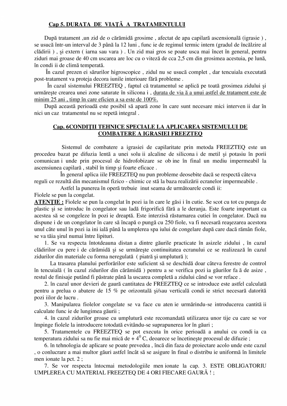 Pagina 3-FREEZTEQ DPC SYSTEM - Sistem de combatere a igrasiei  FREEZTEQ Catalog, brosura Romana iu fiind...