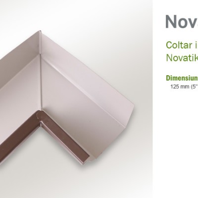 NOVATIK 5. Coltar interior - Jgheaburi si burlane semirotunde, rectangulare pentru sisteme pluviale NOVATIK