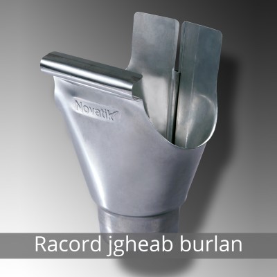 NOVATIK 12. Racord jgheab burlan - Jgheaburi si burlane semirotunde, rectangulare pentru sisteme pluviale NOVATIK