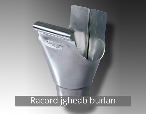 NOVATIK 12. Racord jgheab burlan - Jgheaburi si burlane semirotunde, rectangulare pentru sisteme pluviale NOVATIK