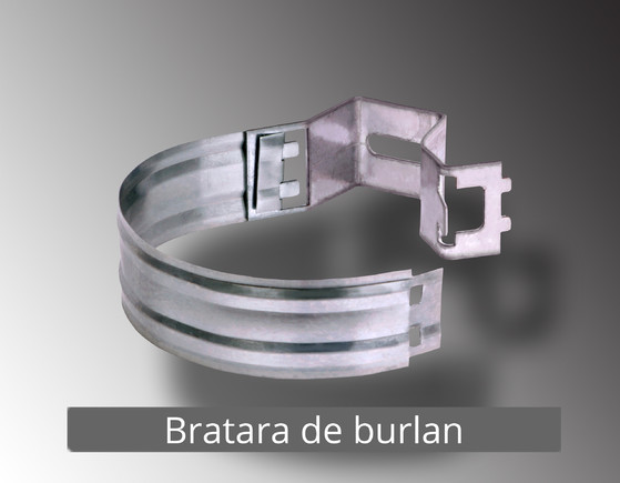 NOVATIK 1. Bratara burlan - Jgheaburi si burlane semirotunde, rectangulare pentru sisteme pluviale NOVATIK