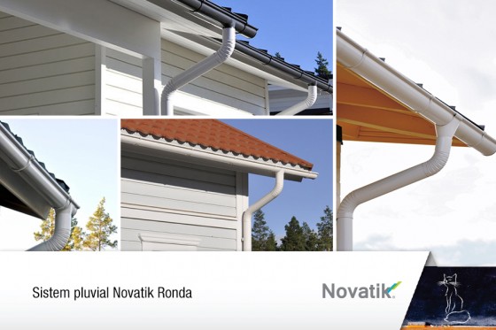 NOVATIK Sistem pluvial Novatik Ronda - Jgheaburi si burlane semirotunde, rectangulare pentru sisteme pluviale NOVATIK