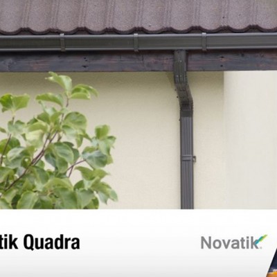 NOVATIK Sistem pluvial rectangular Novatik QUADRA - Jgheaburi si burlane semirotunde, rectangulare pentru sisteme pluviale NOVATIK