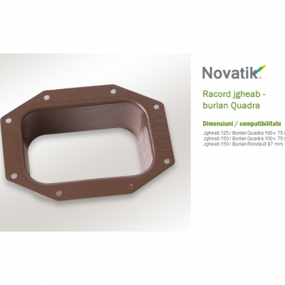 NOVATIK 9. Racord - Jgheaburi si burlane semirotunde, rectangulare pentru sisteme pluviale NOVATIK