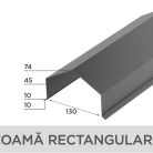 Coama rectangulara - Ţiglă metalică cu aspect de ardezie sau șindrilă NOVATIK | METAL