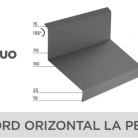 Racord orizontal la perete - Ţiglă metalică cu aspect de ardezie sau șindrilă NOVATIK | METAL