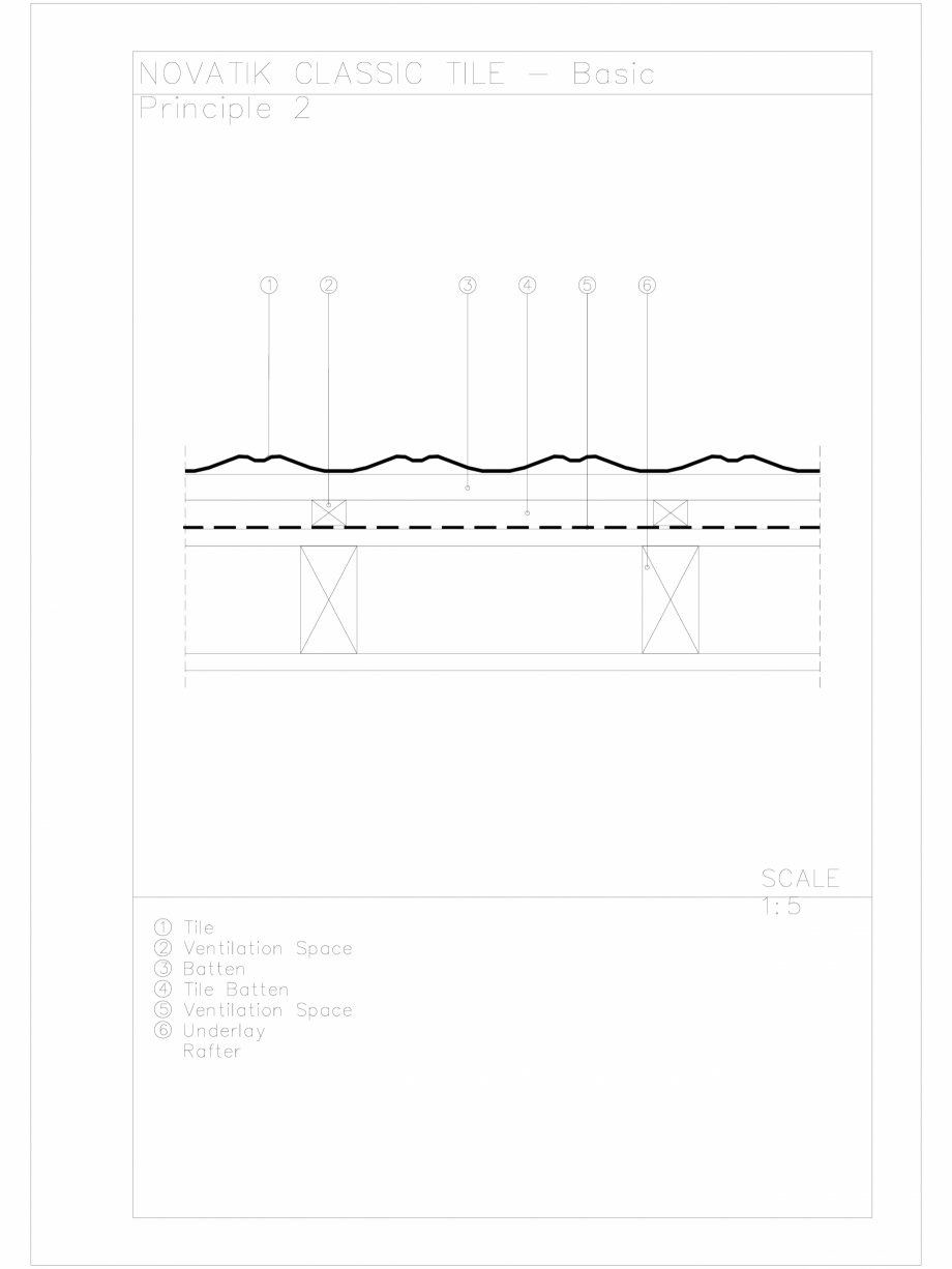 Pagina 1-CAD-DWG Novatik Classic Tile _ 03 Basic Principle 2 NOVATIK | METAL Detaliu de produs 