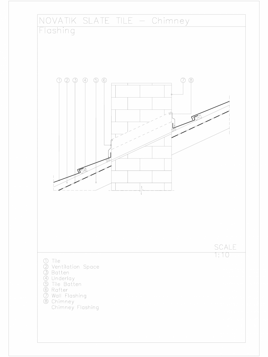 Pagina 1-CAD-DWG Novatik Slate Tile _ 07 Chimney Flashing 2 NOVATIK | METAL Detaliu de produs 