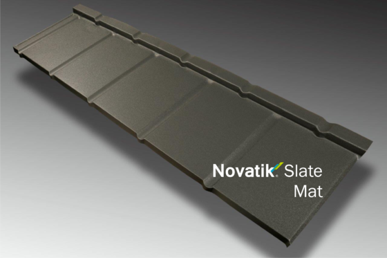 NOVATIK | METAL Novatik Slate - Grey MAT - Ţiglă metalică cu aspect de ardezie sau
