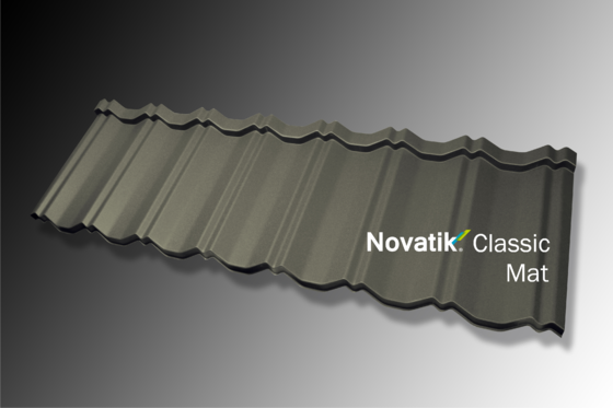NOVATIK | METAL Profil Novatik Classic - Grey 7016 MAT - Ţiglă metalică cu aspect de