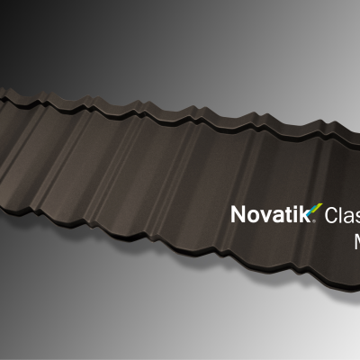 NOVATIK | METAL Profil Novatik Classic - Black 9005 MAT - Ţiglă metalică cu aspect de