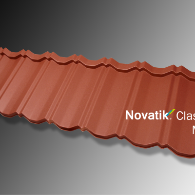 NOVATIK | METAL Profil Novatik Classic - Brick 8004 MAT - Ţiglă metalică cu aspect de