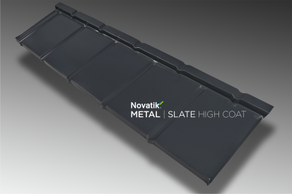 Novatik METAL SLATE HIGH COAT_Grey7016 SLATE Tigla metalica cu aspect de ardezie sau sindrila 