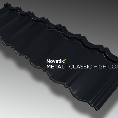 NOVATIK | METAL Novatik METAL CLASSIC HIGH COAT_Black 9005 - Ţiglă metalică cu aspect de ardezie