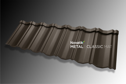 Novatik METAL CLASSIC MAT_Brown 8019 CLASSIC Tigla metalica