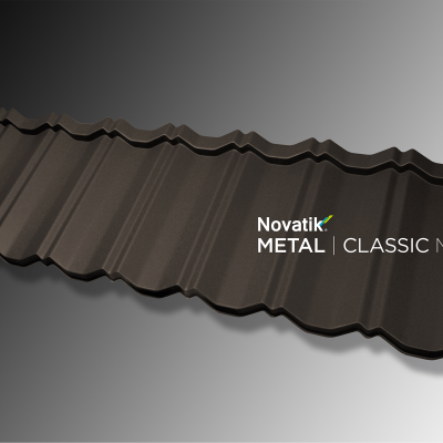 NOVATIK | METAL Novatik METAL CLASSIC MAT_Black 9005 - Ţiglă metalică cu aspect de ardezie sau