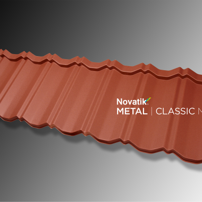 NOVATIK | METAL Novatik METAL CLASSIC MAT_Brick 8004 - Ţiglă metalică cu aspect de ardezie sau