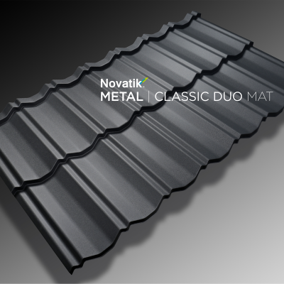 NOVATIK | METAL Novatik METAL CLASSIC DUO MAT_Grey 7016 - Ţiglă metalică cu aspect de ardezie
