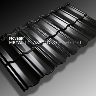 NOVATIK | METAL Novatik METAL CLASSIC DUO HIGH COAT_Grey 7016 - Ţiglă metalică cu aspect de