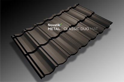 Novatik METAL CLASSIC DUO MAT_Brown 8019 CLASSIC DUO Tigla metalica