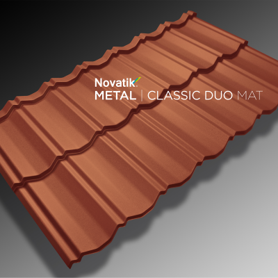 NOVATIK | METAL Novatik METAL CLASSIC DUO MAT_Brick 8004 - Ţiglă metalică cu aspect de ardezie