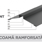 Coama ramforsata - Tablă prefălțuită pentru acoperișuri fălțuite NOVATIK | METAL