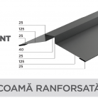 Coama ranforsata - Tablă prefălțuită pentru acoperișuri fălțuite NOVATIK | METAL