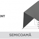Semicoama - Tablă prefălțuită pentru acoperișuri fălțuite NOVATIK | METAL