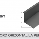 Racord orizontal la perete - Tablă prefălțuită pentru acoperișuri fălțuite NOVATIK | METAL