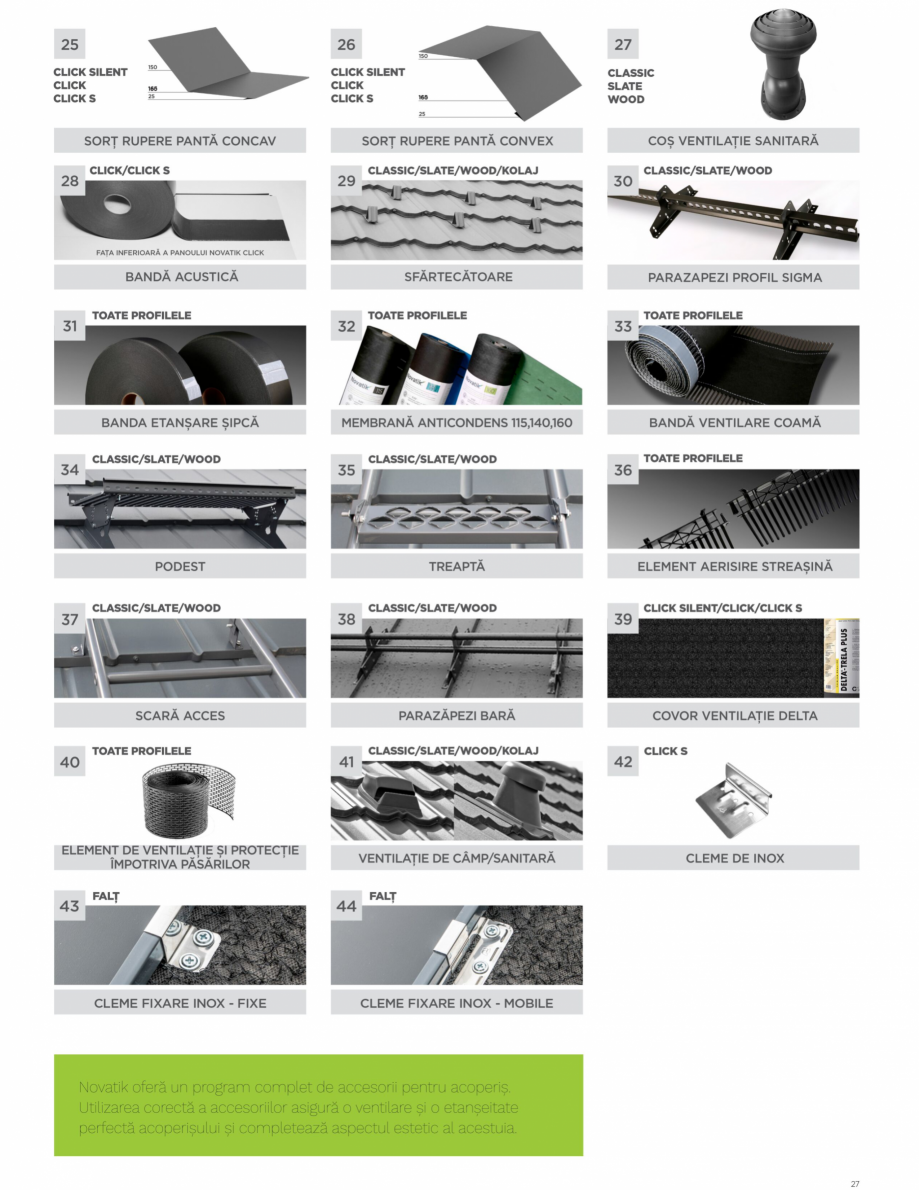 Pagina 2 - Accesorii țigle metalice Novatik METAL NOVATIK | METAL Click, Click S, Click Silent...