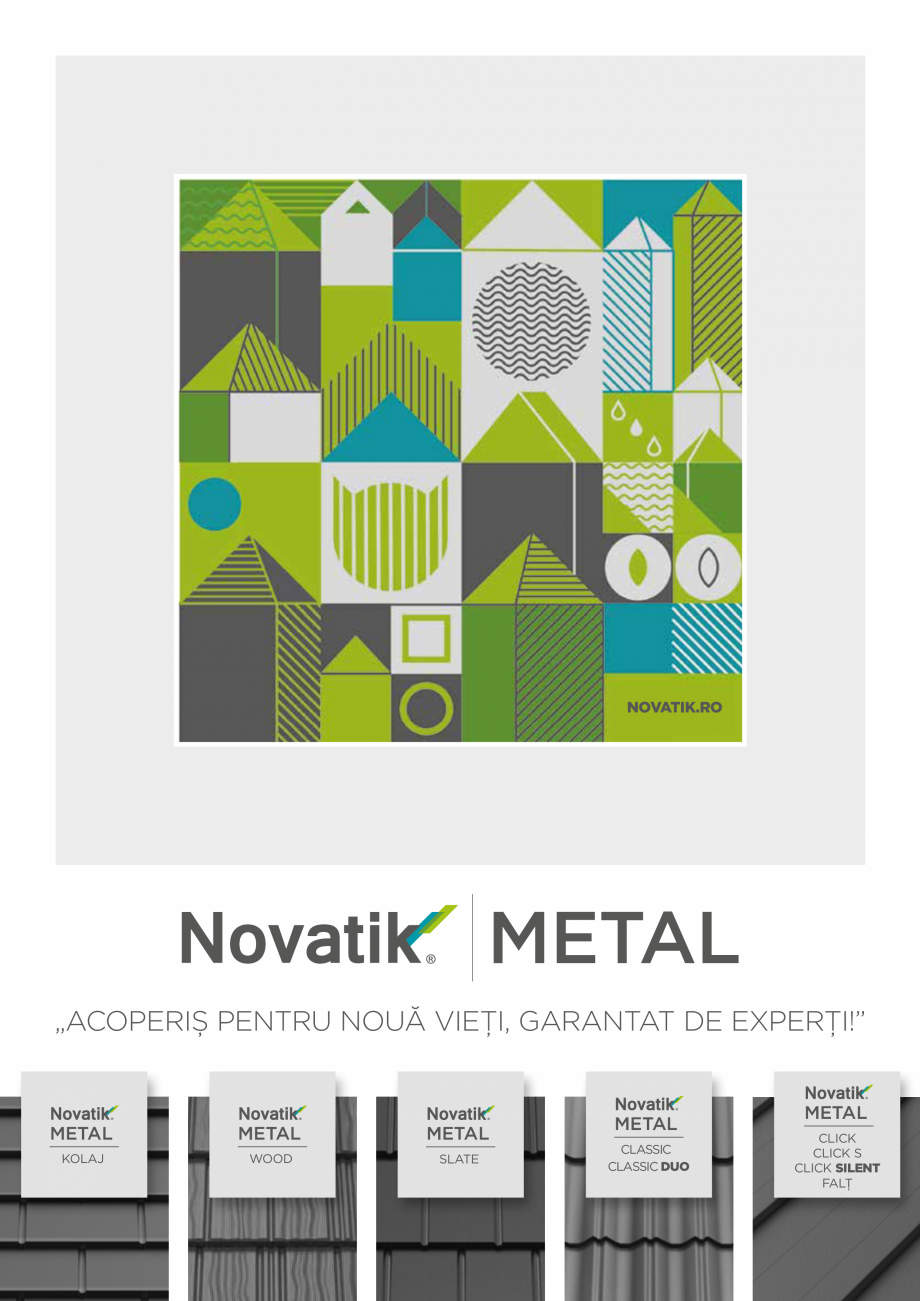 Pagina 1-Tablă prefălțuită pentru acoperișuri fălțuite NOVATIK | METAL Click Silent, Click S Catalog, ...