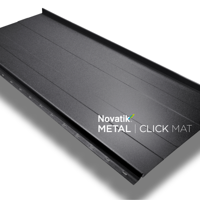NOVATIK | METAL Novatik METAL CLICK MAT_Black 9005 - Tablă prefălțuită pentru acoperișuri fălțuite NOVATIK |