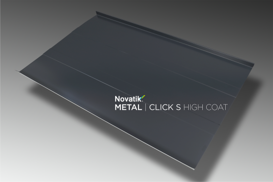 NOVATIK | METAL Novatik METAL CLICK S HIGH COAT_Grey 7016 - Tablă prefălțuită pentru acoperișuri fălțuite