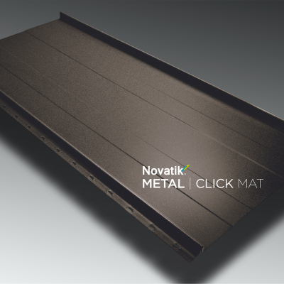 NOVATIK | METAL Novatik METAL CLICK MAT_Brown 8019 - Tablă prefălțuită pentru acoperișuri fălțuite NOVATIK |