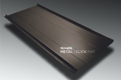 Novatik METAL CLICK MAT_Brown 8019 Click, Click S, Click Silent Tabla prefaltuita pentru acoperisuri faltuite